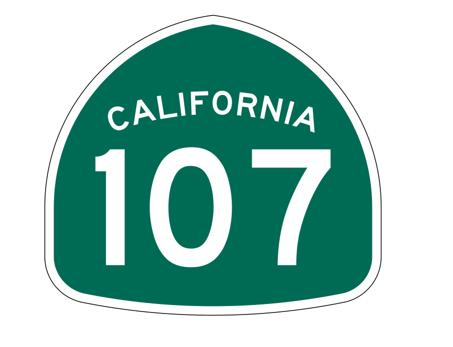 California State Route 107 Sticker Decal