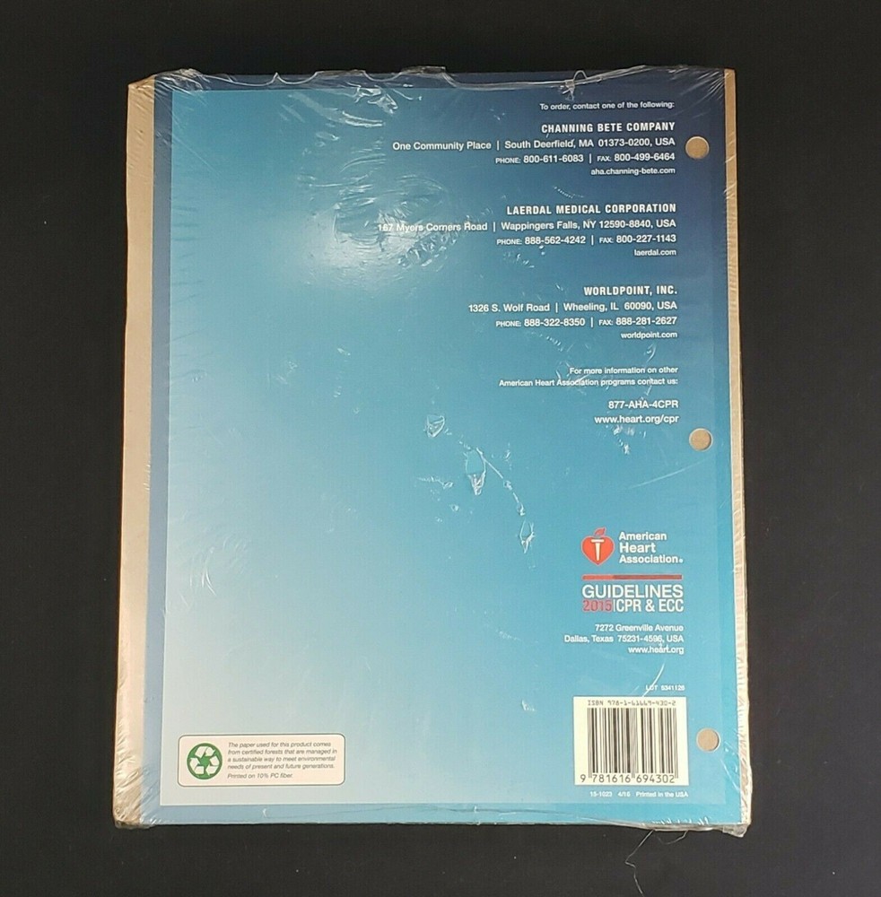 AHA 2015 Guidelines Heartsaver First Aid CPR AED Instructor Manual Disc SEALED