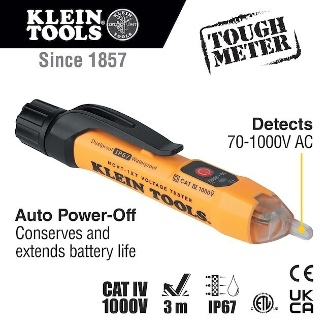 NEW Klein Tools ET45KITXT Voltage Testers and Receptacle Tester Kit
