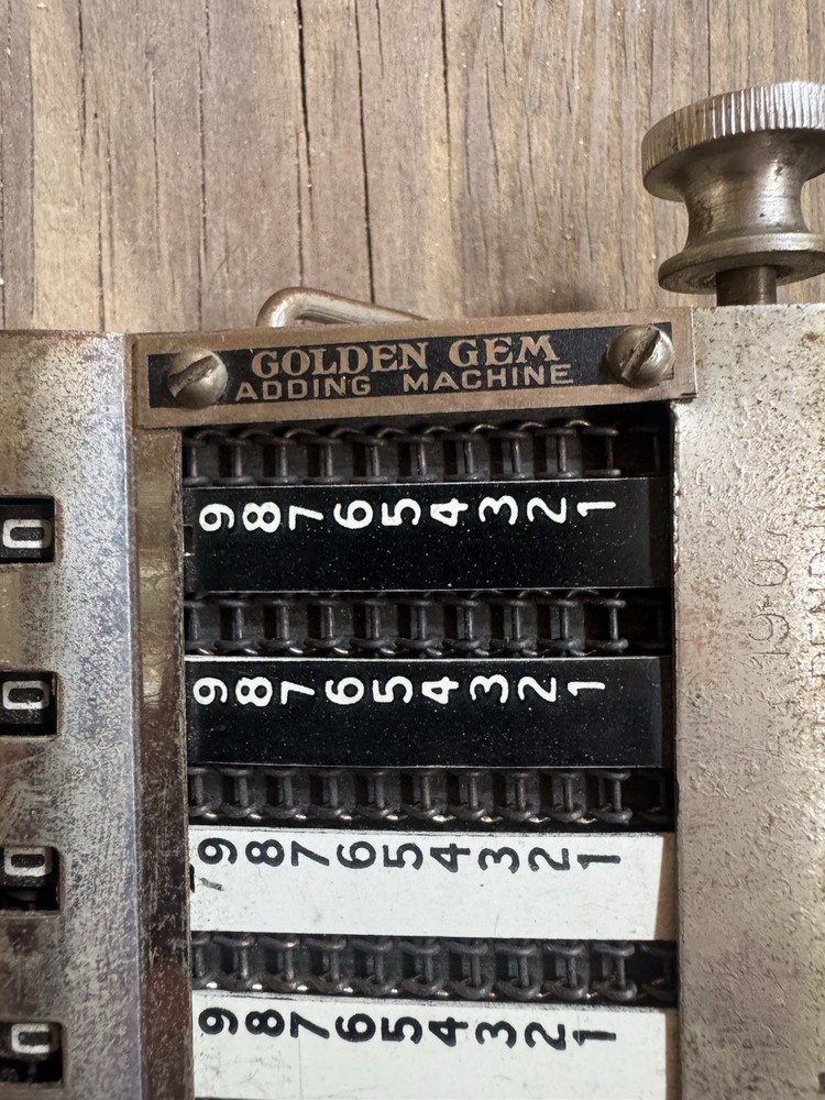Early 1900’s Golden Gem Adding Machine