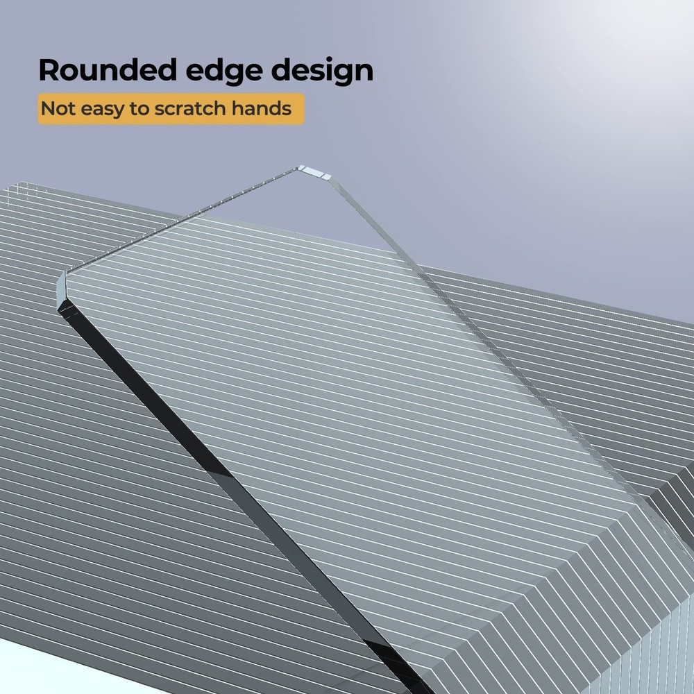 Vabiooth Rounded Edge Microscope Slides Kit, 50 Pcs Pre-Cleaned Blank Clear