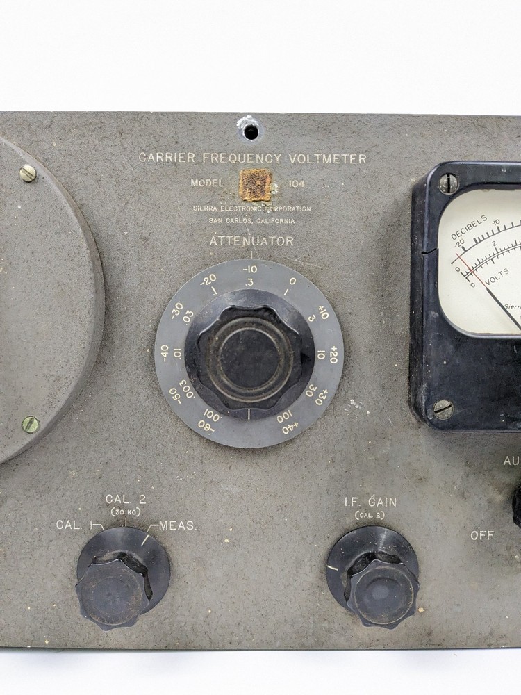 Sierra Carrier Frequency Voltmeter Model 104
