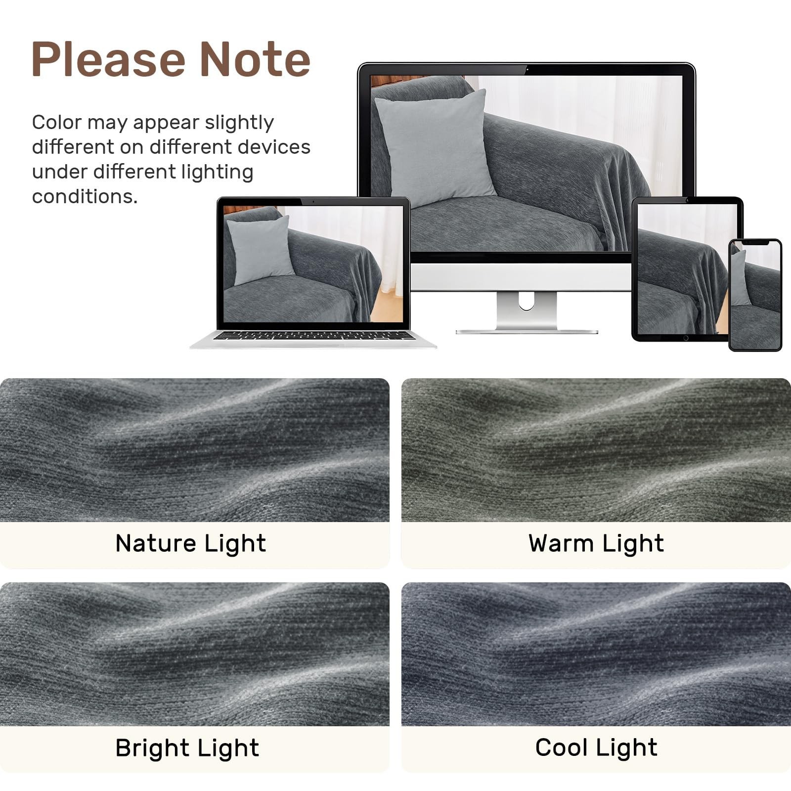 Sectional Couch Covers, 2 Pieces Washable L Shaped Couch Covers Sofa Blanket ...