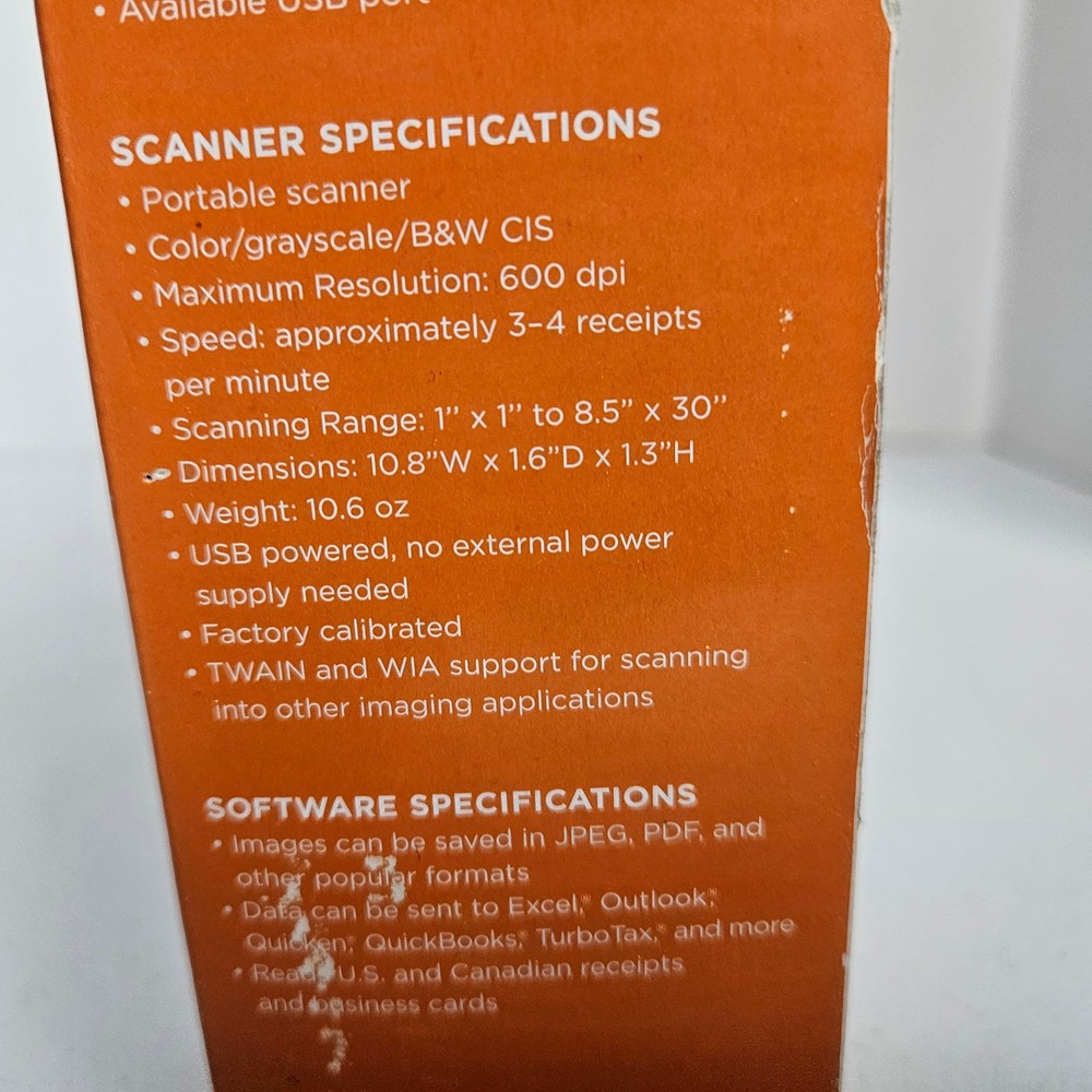 NeatReceipts Mobile Document Scanner & Digital FILE System NOB READ DESCRIPTION