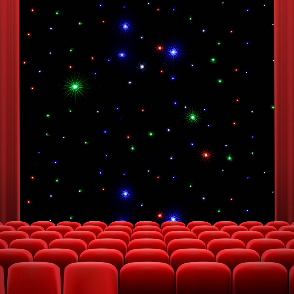 LED Stage Backdrop w/Remote Control 20FTx10F LED Star Light Curtain Backdrops