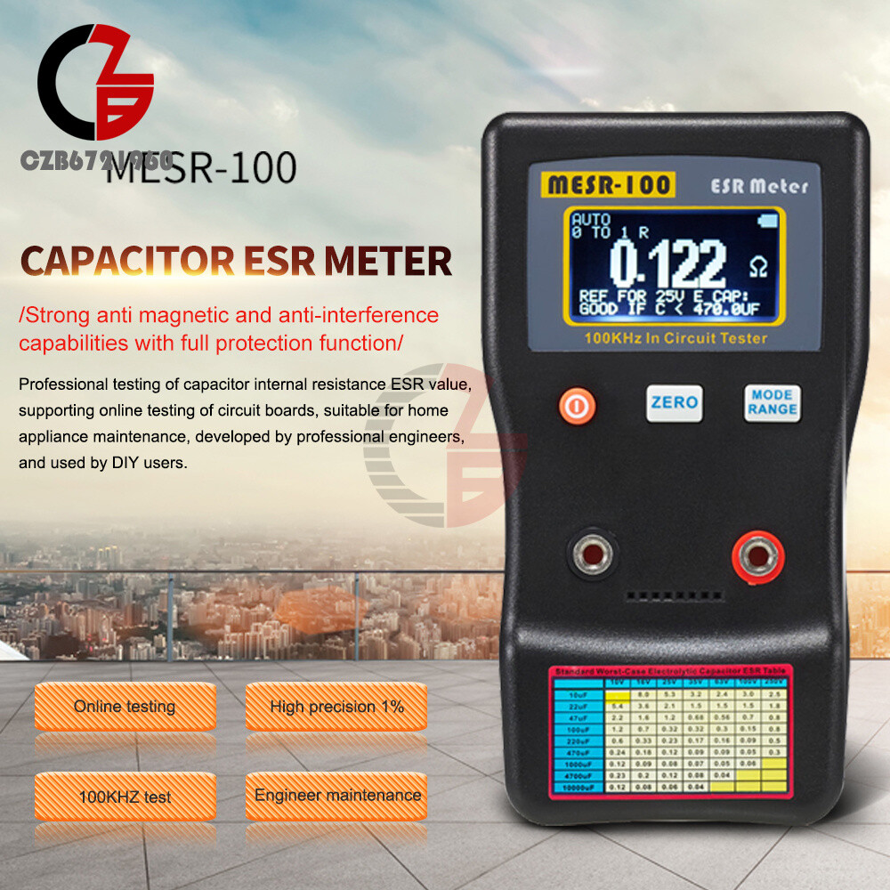 MESR-100 ESR Capacitance Ohm Meter Capacitance Internal Resistance Circuit Test