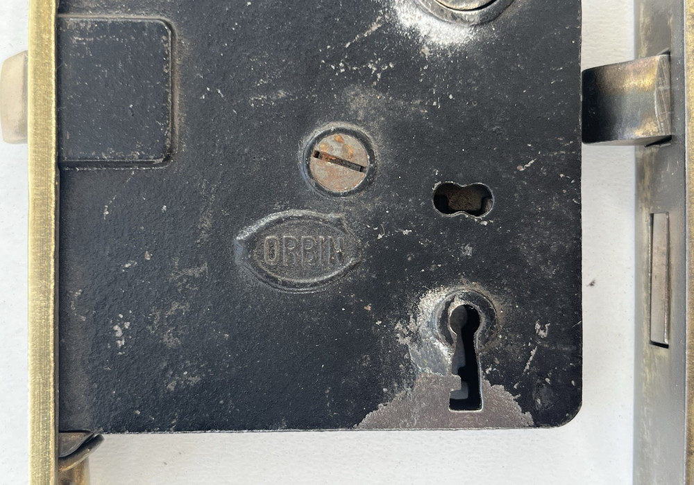 2 Antique Mortise Private Locks, Cast Iron, CORBIN & Unmarked Fully Functional!