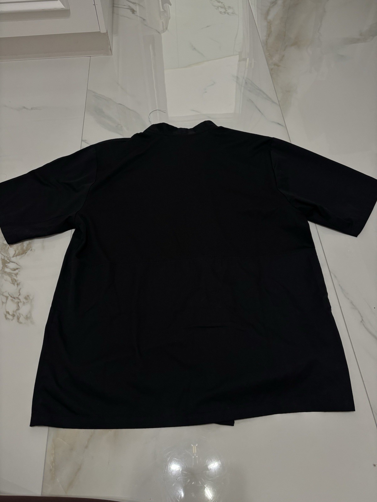 Chef Works Black Vented Short Sleeve Chef Jacket Shirt Unisex L