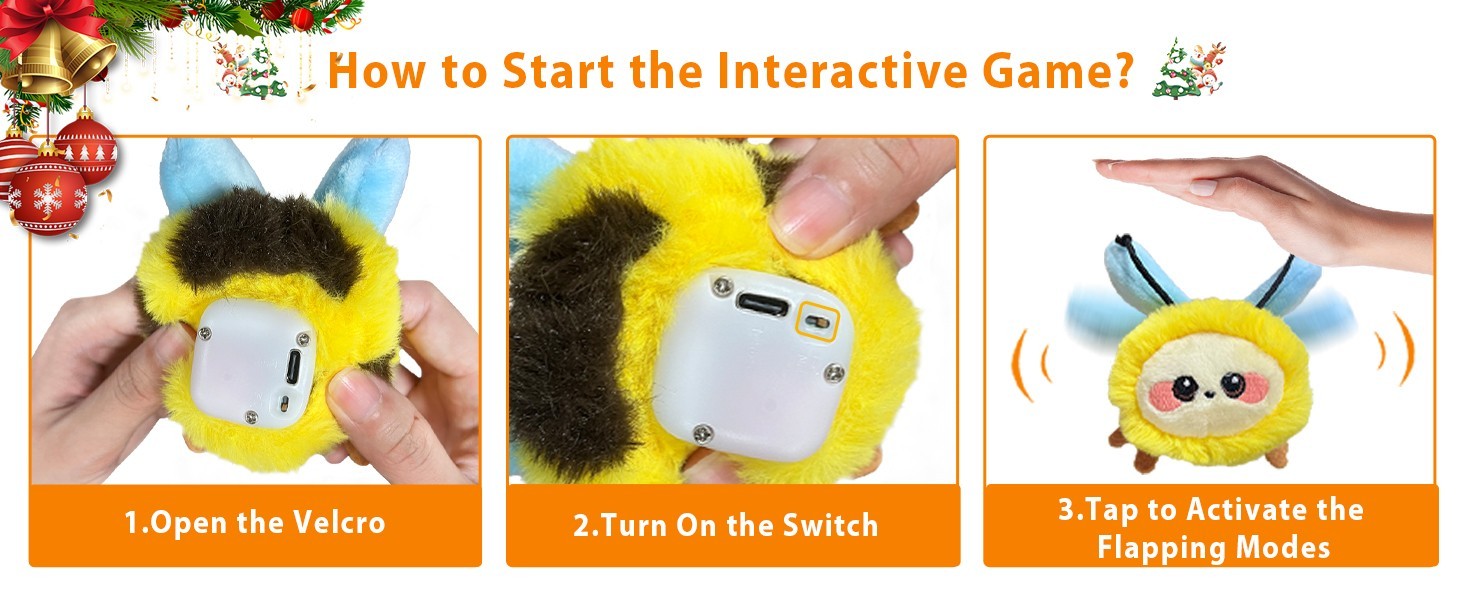 Cat Toy, Motion Activated, Flapping and Chirping Cat Toy with Catnip (Moving Bee