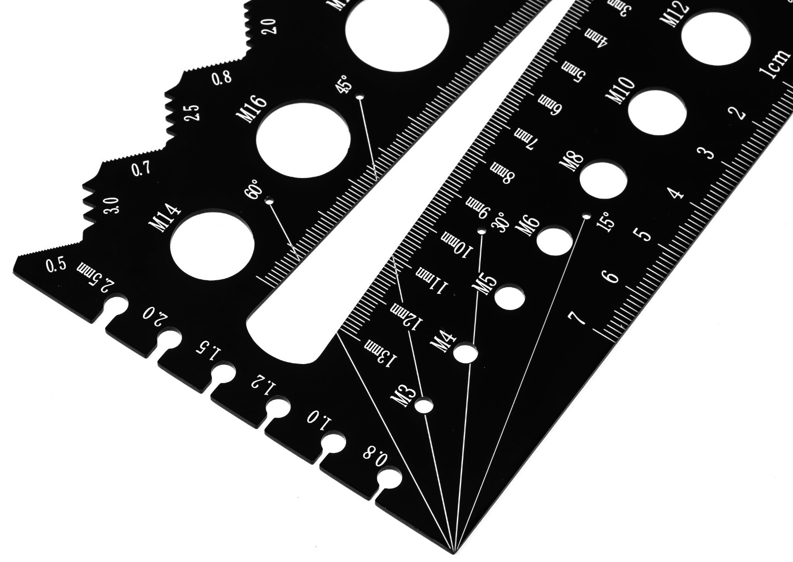 Metric and Imperial Metal Thread Pitch Multi-Gauge w/ Carrying Case, Two Pack