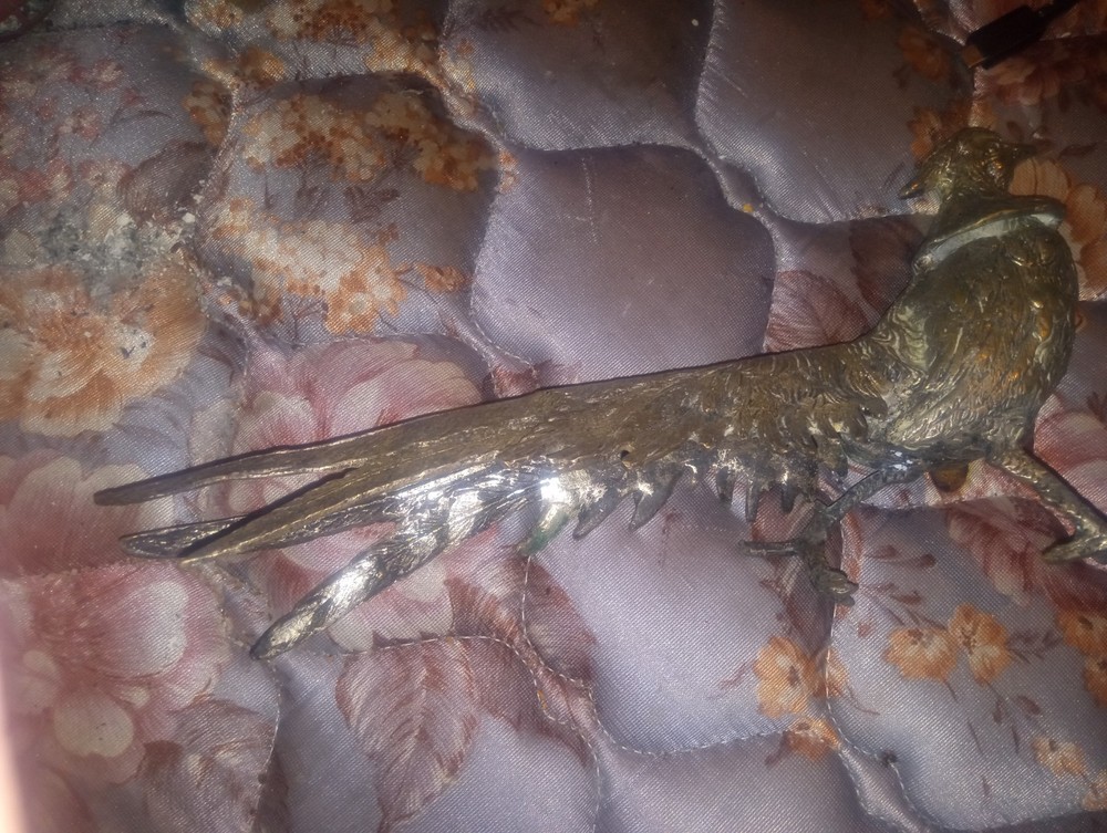 Silver Plated Pheasant Menu Holder Italy