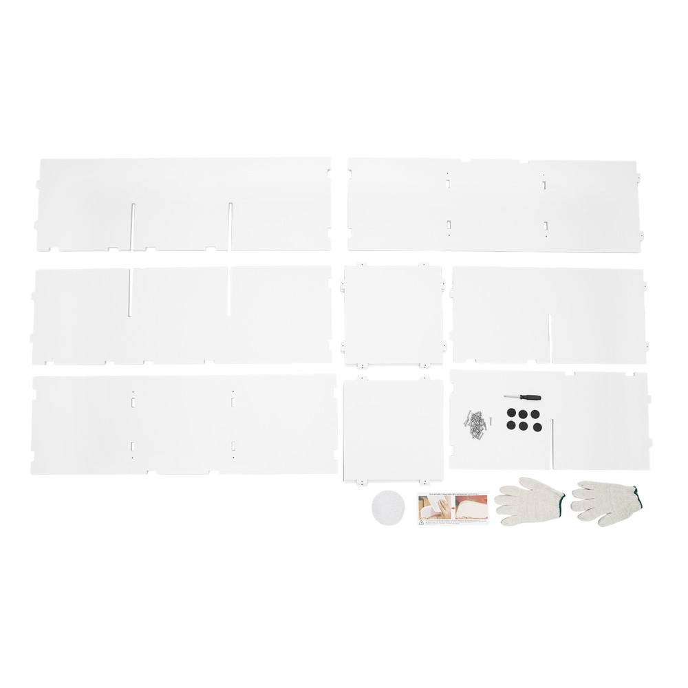 6-Cube Storage Organizer, Bookcase, Display Compartment, Open Back, Home Office.