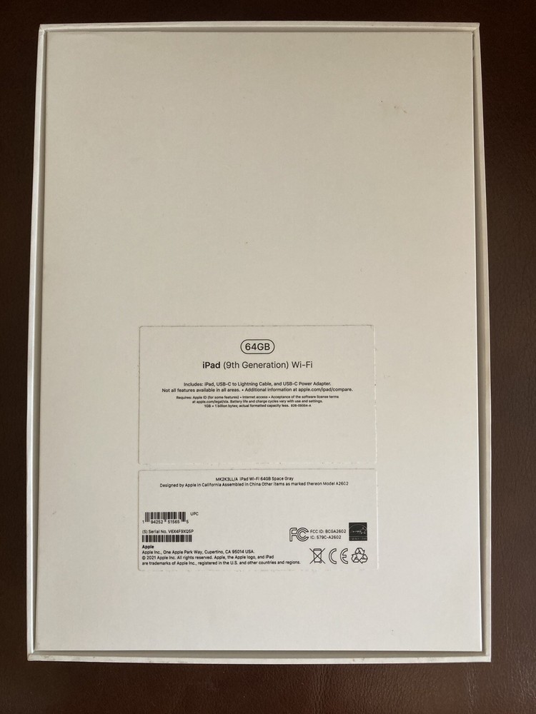 Apple iPad 9th Generation Box Only. Free shipping