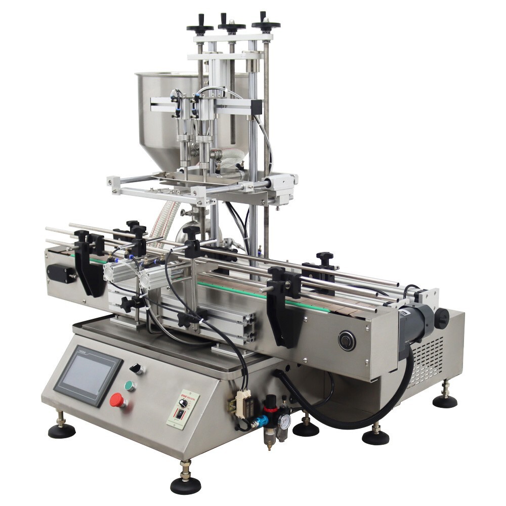New Double Head 110V Desktop Fully Automatic Paste Filling Machine 100-1000ml