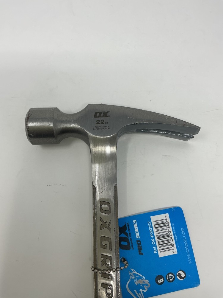 Ox Tools Pro 22 Oz "Smooth" Face Framing Hammer