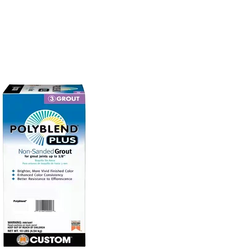 Custom Building Products Polyblend Plus Non Sanded Grout, Cool White - 10 Lb.