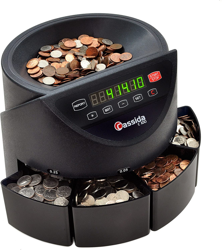 Electronic Automatic Coin Sorter Counter Separator Machine LED Display 110 VAC
