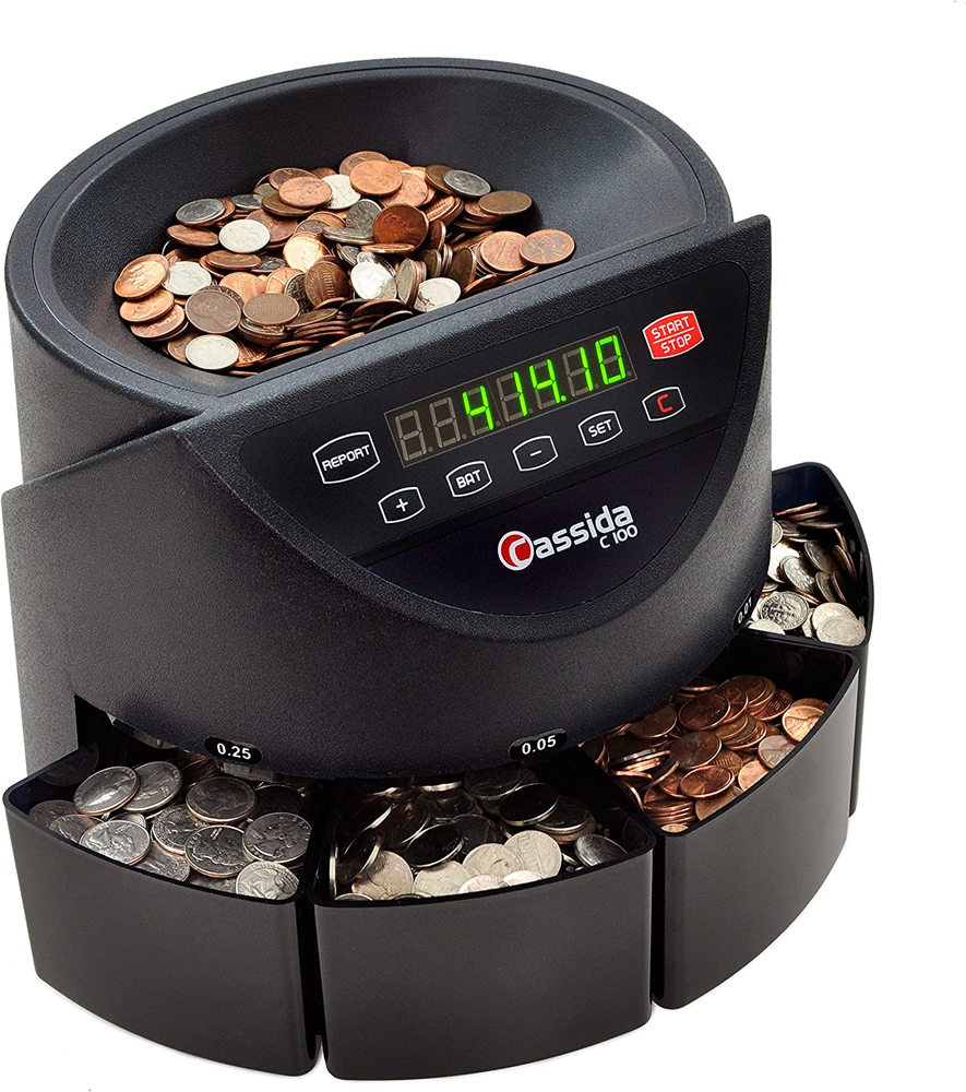 Electronic Automatic Coin Sorter Counter Separator Machine LED Display 110 VAC