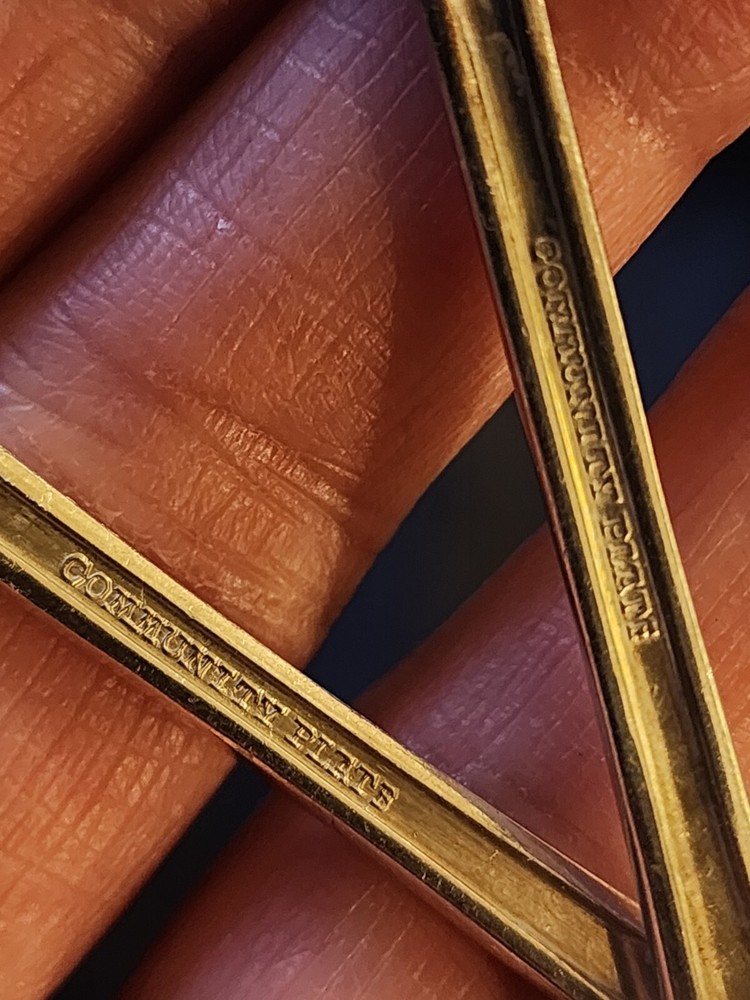 2x Antique Community Plate ADAM Pattern Gravy Ladles; 6"