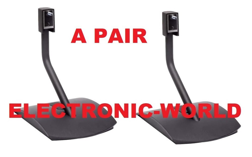 2 MINT Genuine Bose Black Speaker Table Stands Bracket Mounts Pair