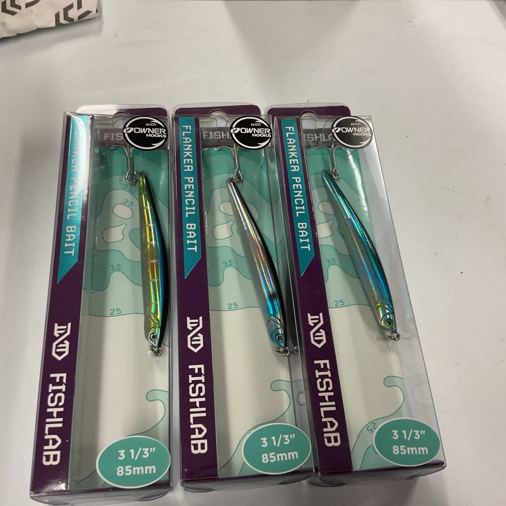 (3 Diff) Fishlab Flanker Pencil Bait 3 1/3” 3/4ozSinking FU/FL/BD  *NEW*  “Save”