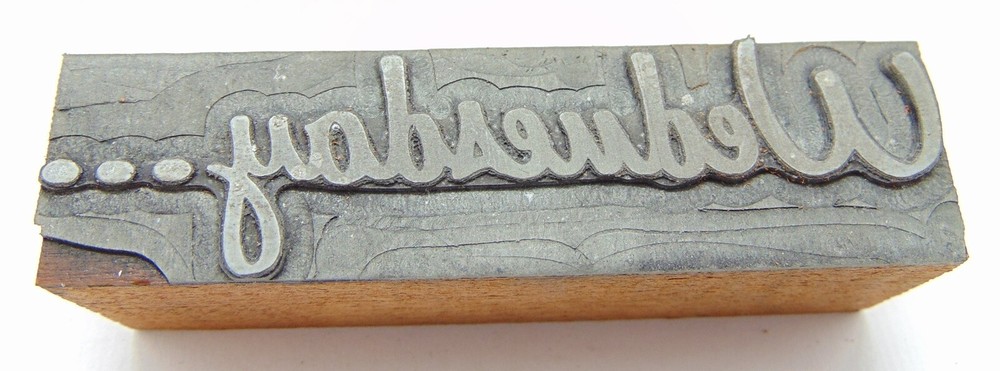 Printing Letterpress Printers Block Wednesday