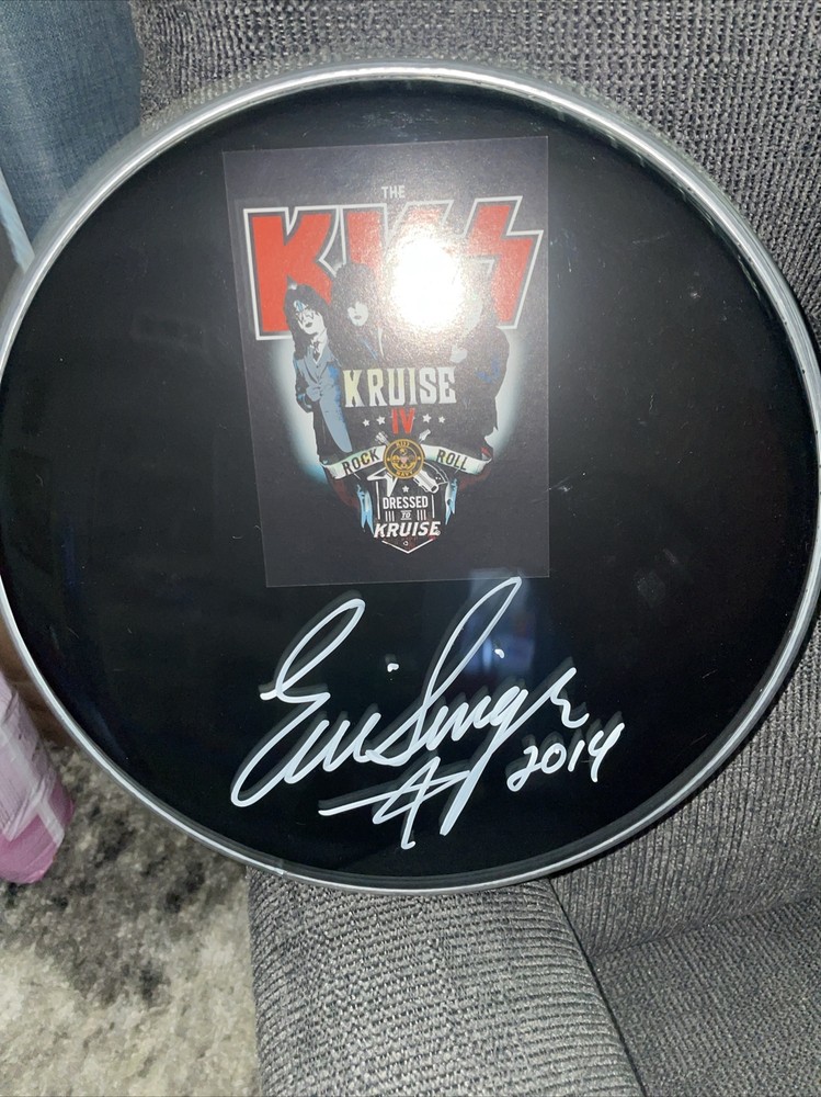 KISS Autographed Drum Skin