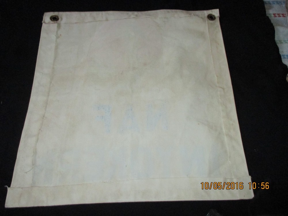 WWII DISNEY PLUTO USN NAF INYOKERN FIRE DEPT WALL COMMAND POST FLAG