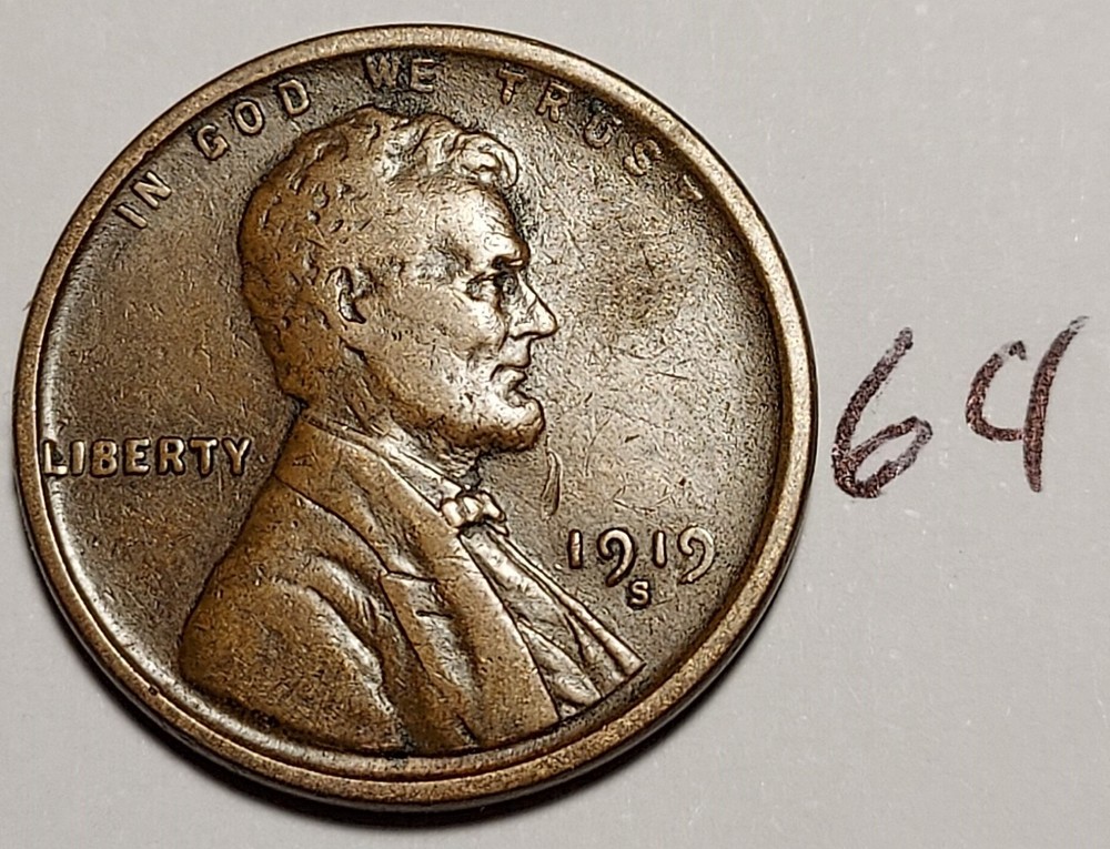 1919-S Lincoln Wheat Cent #64