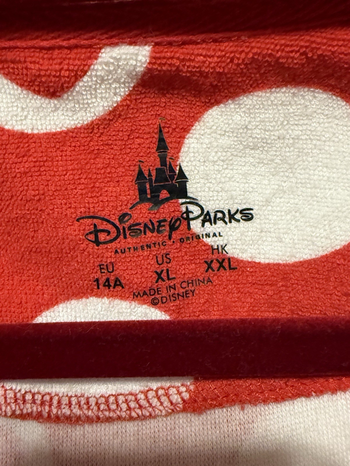 MINNIE MOUSE DISNEY PARKS JACKET SIZE XL Child GREAT FOR POOL