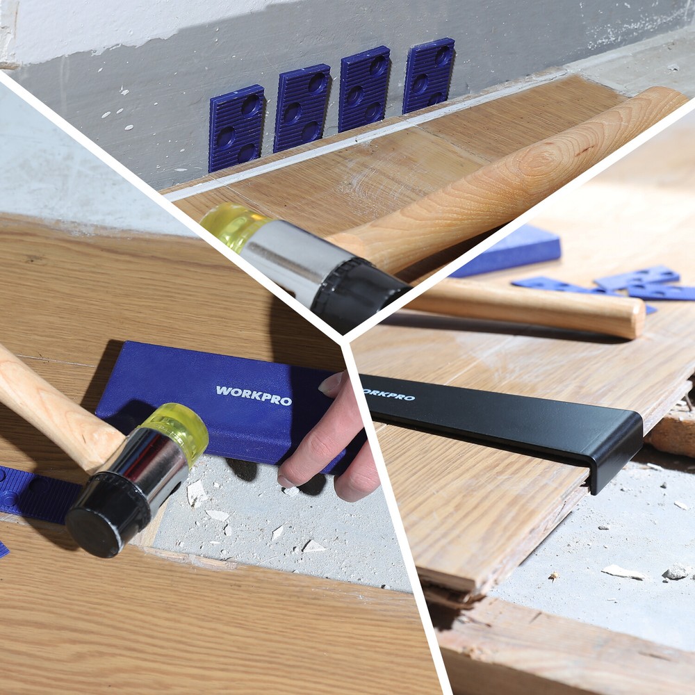 WORKPRO Laminate Wood Flooring Installation Kit Pull Bar Double-Faced Mallet Set