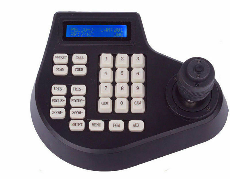CCTV joystick Keyboard Controller LCD Display for PTZ Speed Dome Camera control
