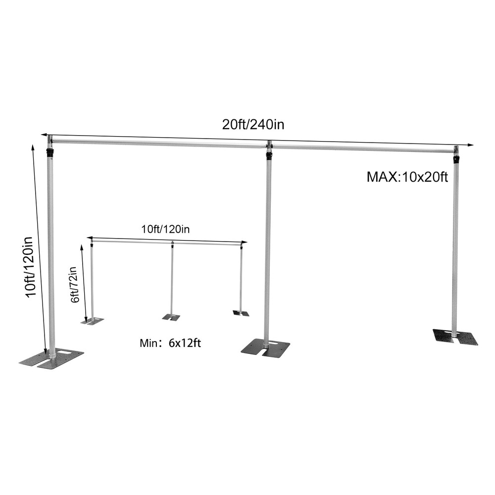 Pipe and Drape Backdrop Stand Kit, Drape Stand kit, Adjustable Backdrop Stand