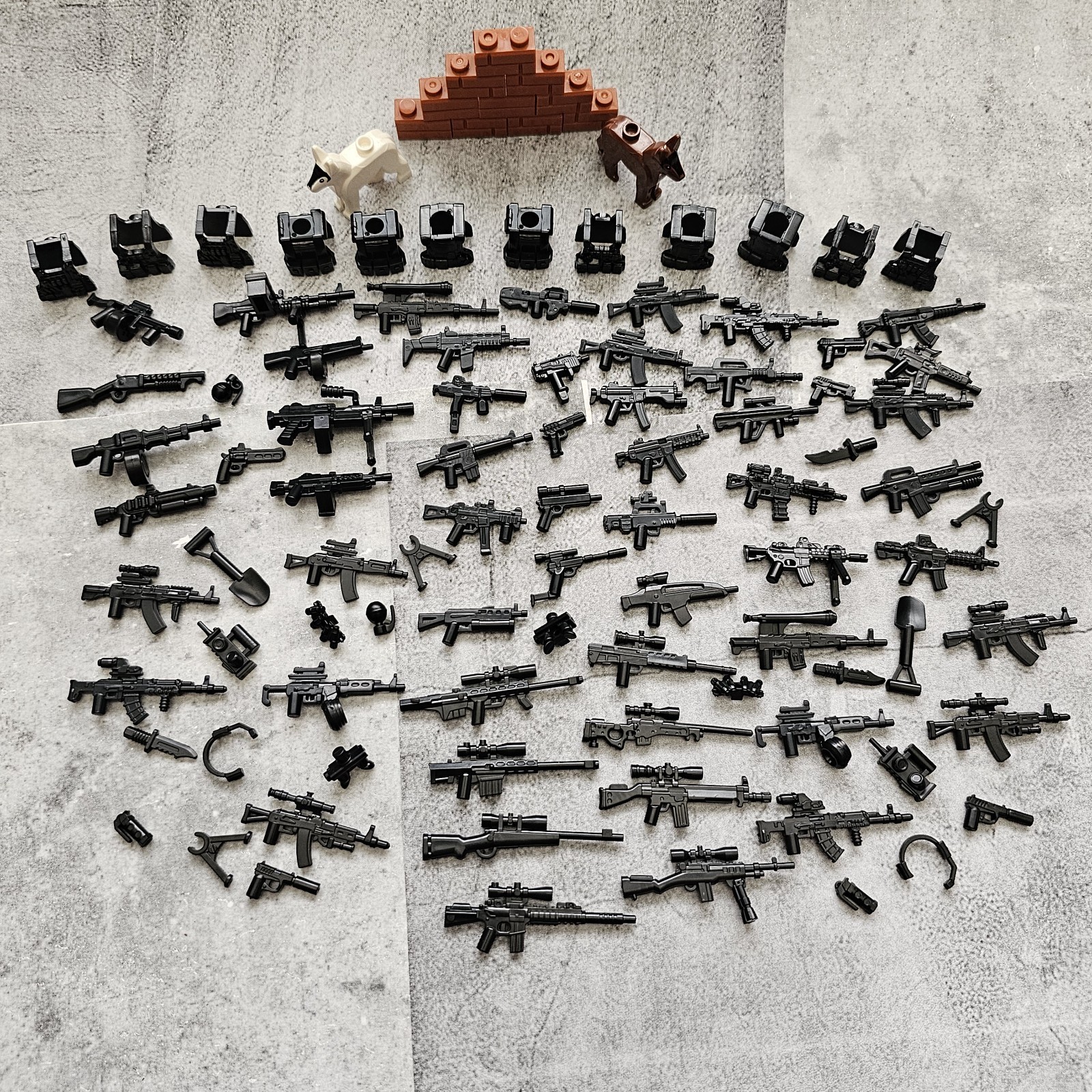 Multipack Soldier Weapons Accessories Gun Armor Helmet Lot for Minifigures BX01