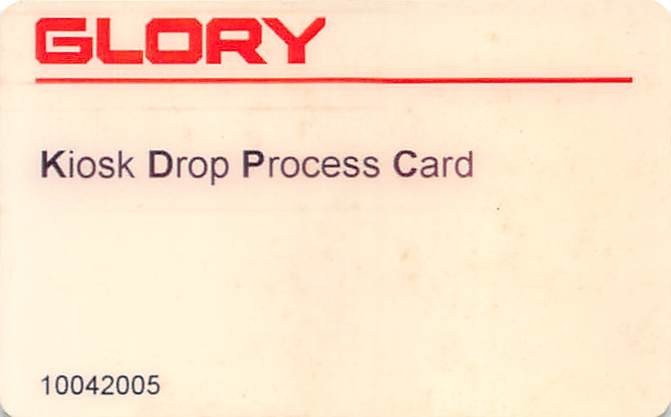 Glory Casino Kiosk Drop Process Card