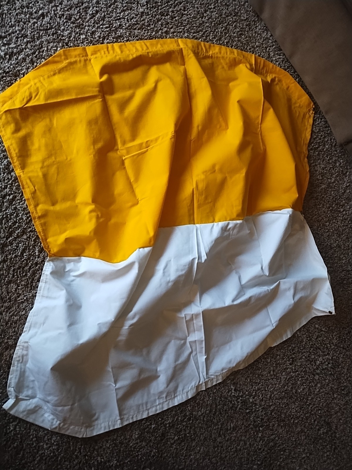 BUGGY TOP Umbrella TRACTOR 3 Bow Frame Yellow White Canopy Minneapolis Moline 40