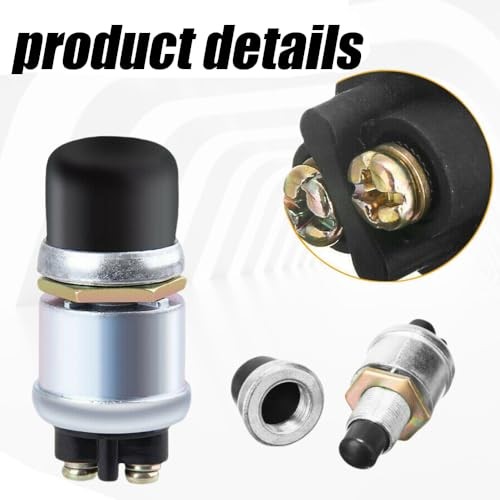 4Pcs Push Button Momentary Starter Switch, Weatherproof Engine Start Push