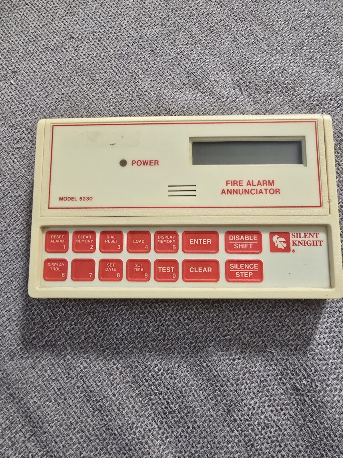 Silent Knight 5230 Fire Alarm Annunciator Used -working at time of removal