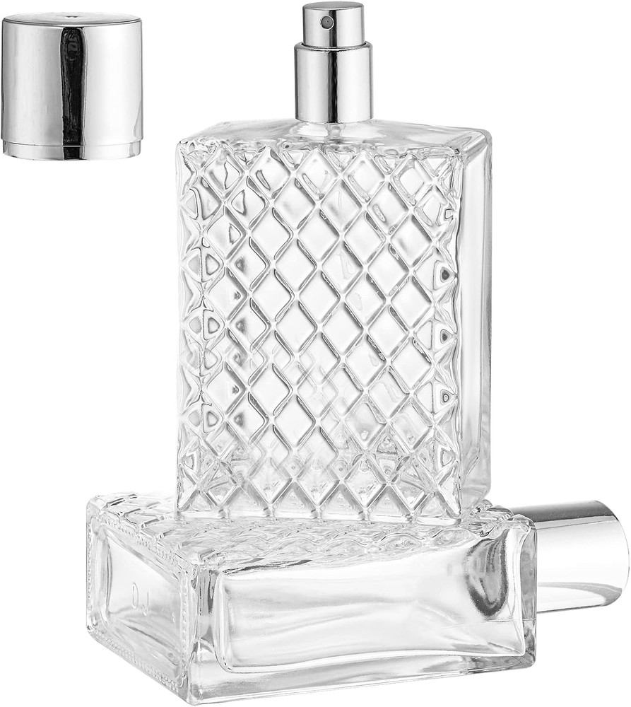 Lawei 6 Pack Refillable Spray Bottles Perfume Atomizer, 100ML 3.4Oz Glass Empty