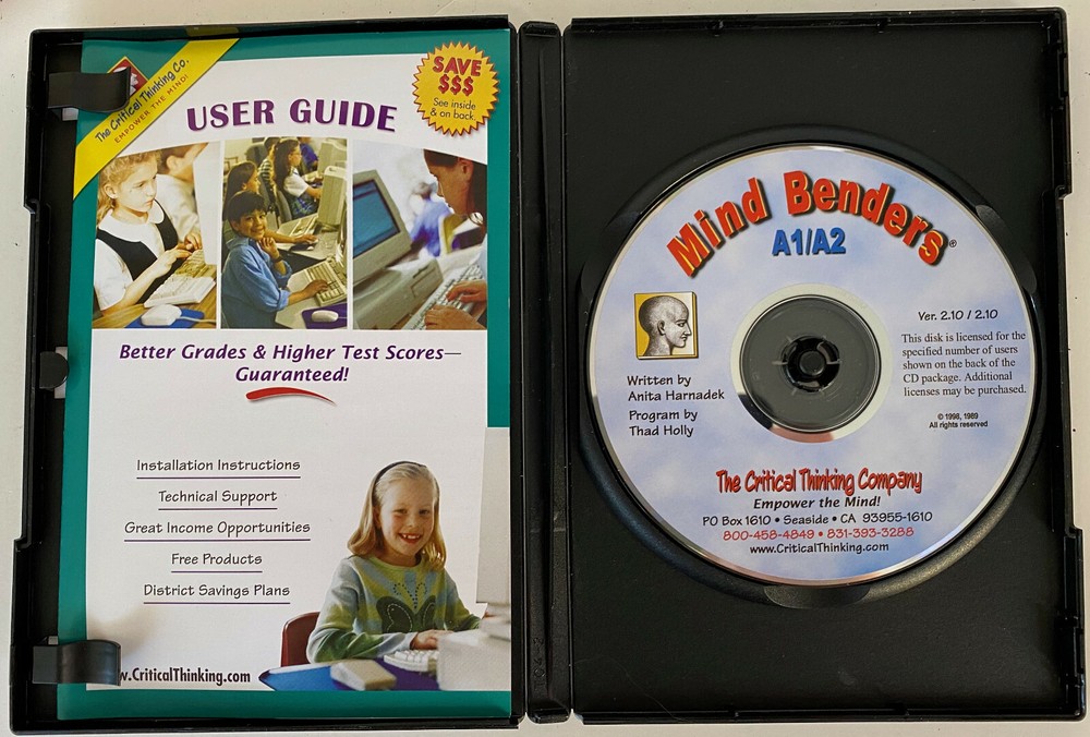 MIND BENDERS By Critical Thinking Deductive Thinking Skills for MAC & PC A1/A2