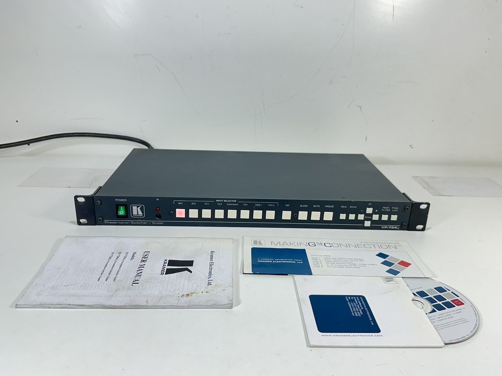 Kramer VP-724XL ~ Presentation Switcher/Scaler with Manual & CD ~ No Remote