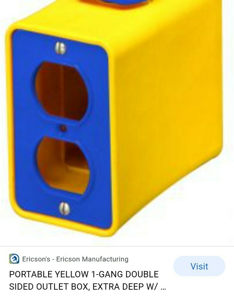 Ericsson 6002-34N Yellow Two Sided Outlet Box