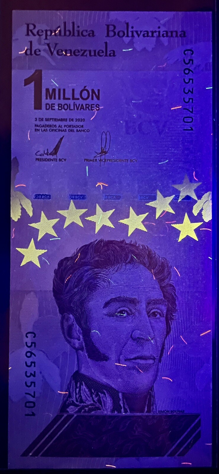 Venezuela 1 Million (1,000,000) Bolivar Soberano 2020 UNC X 10 PCS bundle New