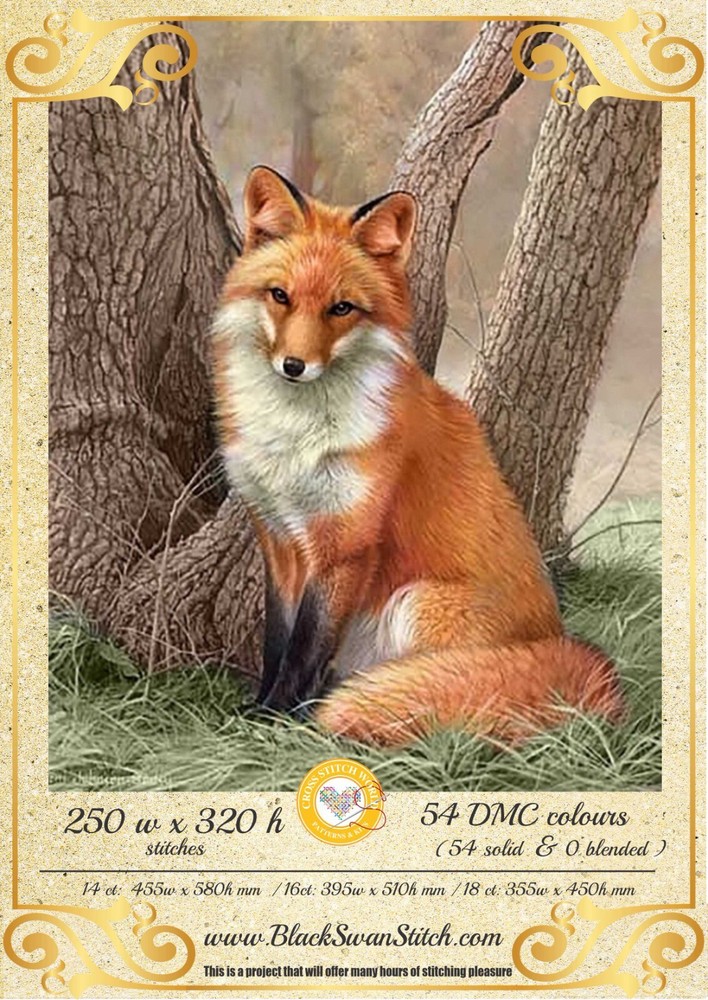 Curious Red Fox 1416 Chart Counted Cross Stitch Pattern Needlework