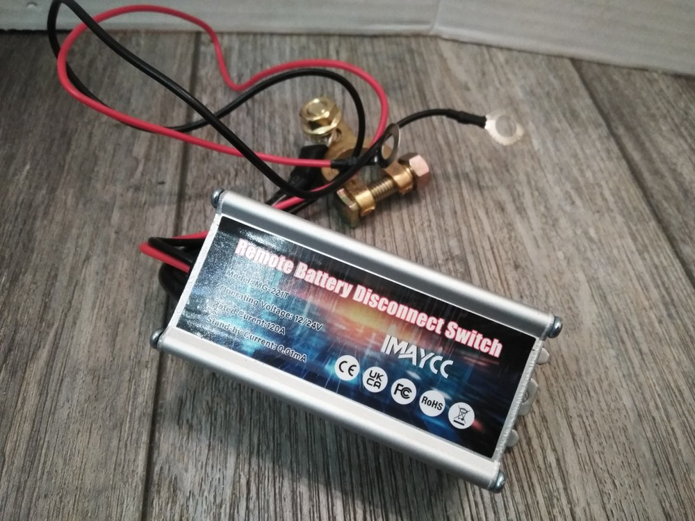 IMAYCC Battery Kill Switch for Car 12V 120A, Remote Battery Disconnect Switch