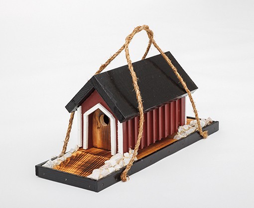 Amish Made Bridge Shaped Birdhouse