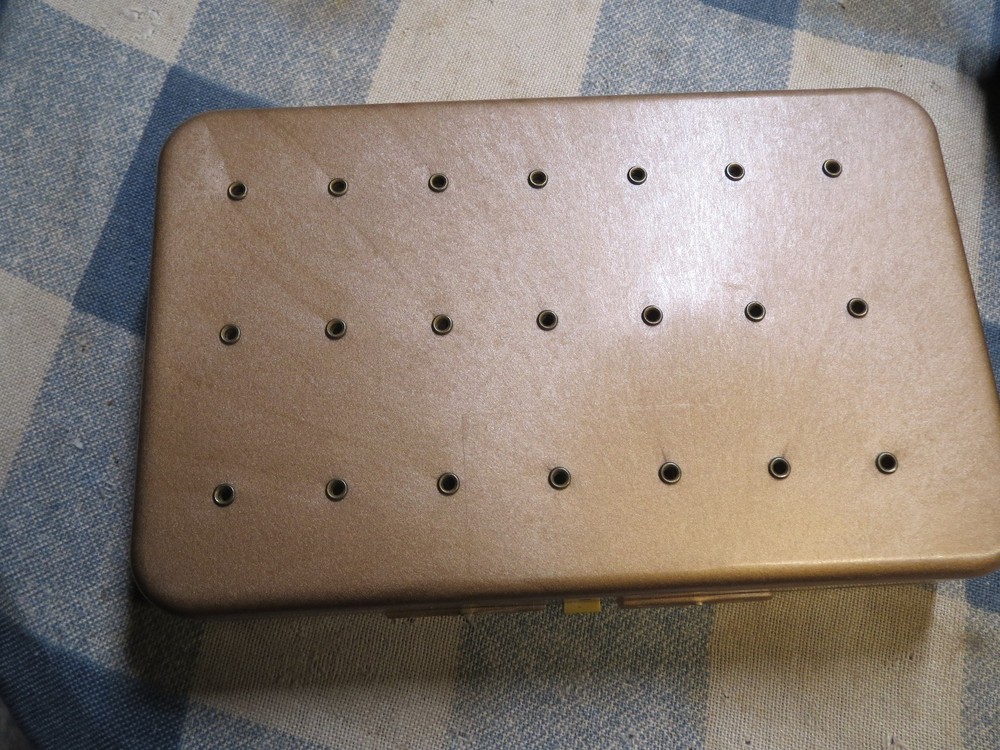 2 Older Hinged Plastic Fly Boxes Cabelas and ?