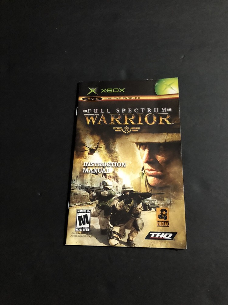 full spectrum warrior xbox manual Only