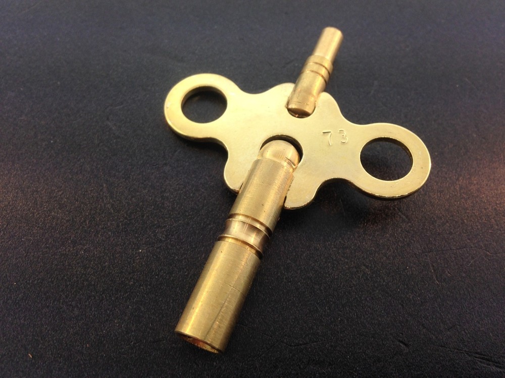 Clock Key Size 7/3 Brass Double End