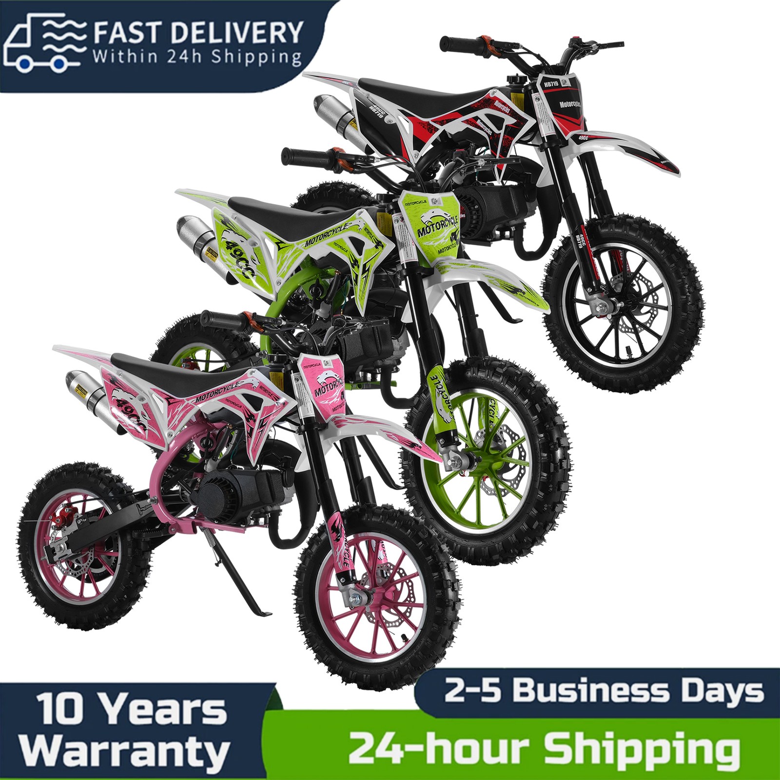 Gas Dirt Bikes Mini Dirt Bike 50CC 2-Stroke Gas Bike Motocross Moto for Kids